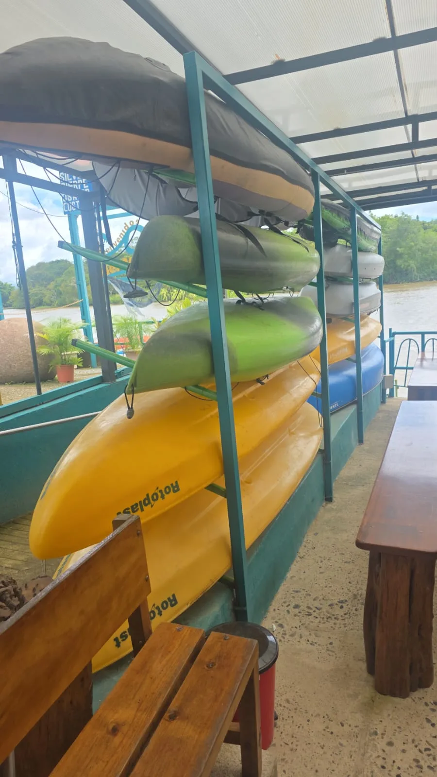 Single and tandem kayaks available for guided ecological tours in Sierpe Costa Rica | Økologisk kajaktur i mangroverne og Estero Azul i Sierpe